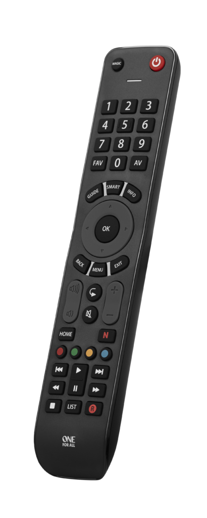 ONE FOR ALL EVOLVE 1 UNIVERSAL TELEVISION REMOTE CONTROL URC7115 BLACK 